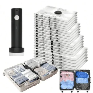 Travel Vacuum Bags  Portable Electric Pump