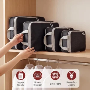 Travel Compression Packing Cubes Bag
